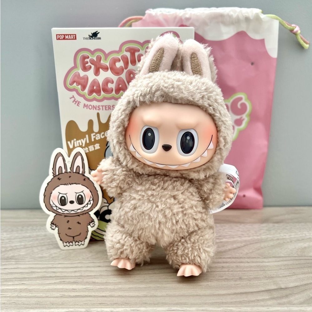 Pop Mart The Monsters Exciting Macaron Vinyl Plush Pendant - Toffee